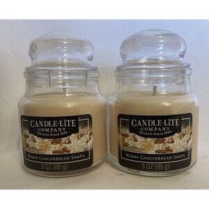 Candle-Lite Christmas Candles Warm Gingerbread Snaps 2 x 3oz